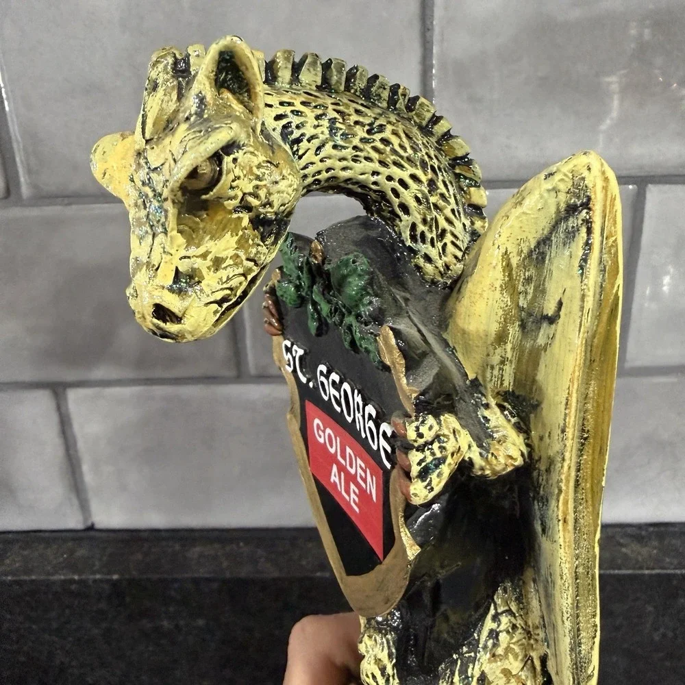 St. George Hampton, Virginia Golden Ale Dragon Beer Tap Handle- Read Description